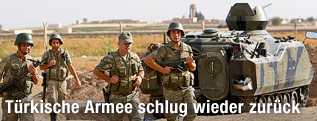 Türkische Soldaten an der Grenze zu Syrien