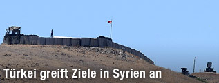 Türkische Militärstation an der Grenze zu Syrien