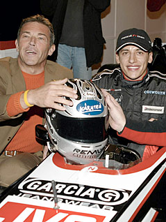 Archivbild von Jörg Haider und Ex-Formel1-Rennfahrer Patrick Friesacher