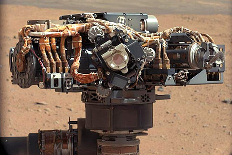 © NASA/JPL-Caltech/MSSS Teil der Kamera auf der "Curiosity"