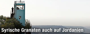 Beobachtungsposten an der Grenze zwischen Jordanien und Syrien