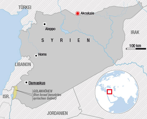 © APA/ORF.at Karte von Syrien