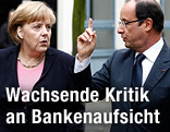 Frankreichs Präsident Francois Hollande und Deutschlands Kanzlerin Angela Merkel