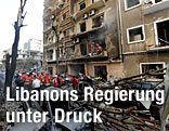 Zerstörung nach dem Attentat in Beirut