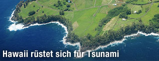 Luftaufnahme der Küste von Hawaii