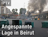 Straßenblockade in Beirut