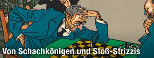 Schach, Postkarte der Wiener Werkstätte, um 1910