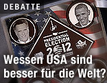 Der republikanische Präsidentschaftskandidat Mitt Romney und US-Präsident Barack Obama
