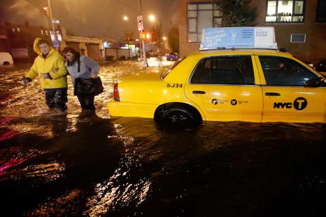 Taxi in Flut in Manhattan