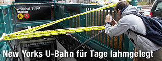 Abgesperrter U-Bahn-Zugang in Manhattan, New York