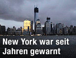 Skyline von New York während eines Stromausfalls