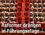 Delegierten des Zentralkomitees beim Parteitag