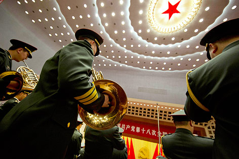 Militärkapelle bei der Eröffnungszeremonie des Parteitags