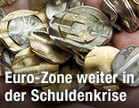 Zerstörte Euromünzen