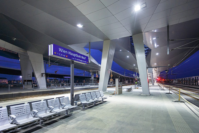 © ORF.at/Christian Öser Bahnsteig des Wiener Hauptbahnhofs