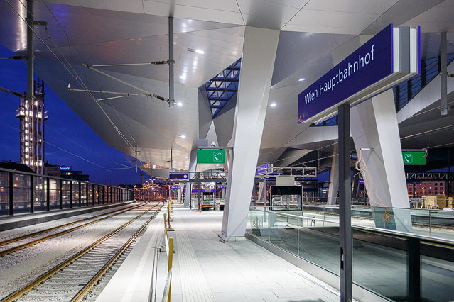 © ORF.at/Christian Öser Bahnsteig des Wiener Hauptbahnhofs