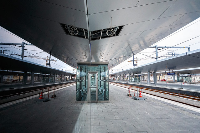 © ORF.at/Christian Öser Bahnsteig des Wiener Hauptbahnhofs
