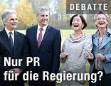 Werner Faymann, Michael Spindelegger, Johanna Mikl-Leitner und Claudia Schmied