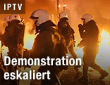 Polilei k&auml;mpft mit Brands&auml;tzen