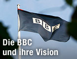 Fahne mit BBC-Logo