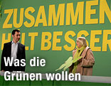 Bundesvorsitzende von Bündnis 90/Die Grünen, Claudia Roth und Co-Vorsitzender Cem Oezdemir
