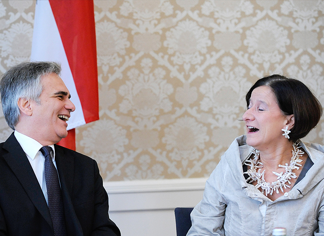 © APA/Robert Jaeger Faymann, Mikl-Leitner
