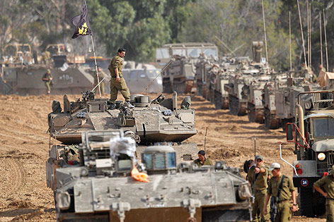 © Reuters/Ronen Zvulun Israelische Panzer