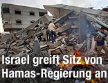 Zerstörtes Regierungsgebäude in Gaza