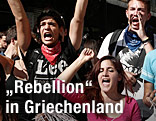 Griechische Demonstranten
