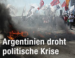 Demonstranten während dem Genralstreik in Buenos Aires