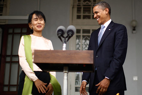 © Reuters/Jason Reed Barack Obama und Aung San Suu Kyi