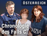 Die Angeklagte bei der Verhaftung in Udine