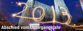 Stephansdom mit 2013-Schriftzug