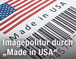 US-Flagge und die Aufschrift "Made in USA"