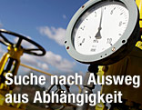 Manometer bei Gasleitungsverteiler