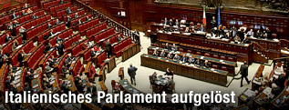 Sitzungssaal im italienischen Parlament