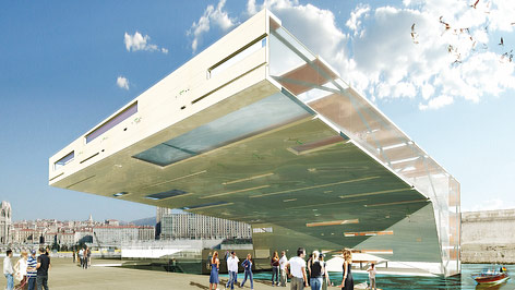 Computeranimation der "Villa Mediterranee" in Marseille