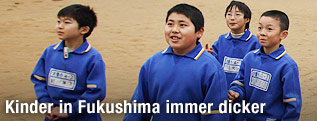 Schüler aus der japanischen Region Fukushima