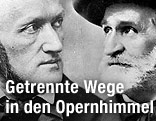 Der deutsche Komponist Richard Wagner und der italienische Komponist Giuseppe Verdi