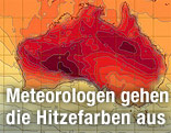 Temperatur-Karte von Australien