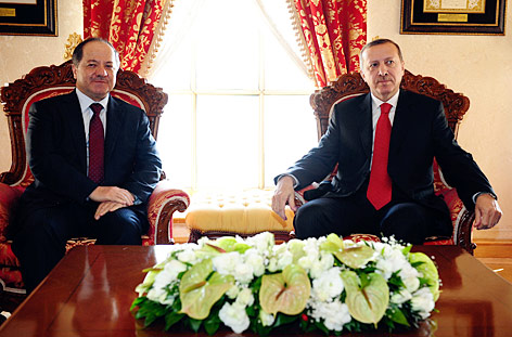 © Reuters/Pool Türkischer Ministerpräsident Erdogan und Kurdistans Regionalpräsident Masoud Barzani