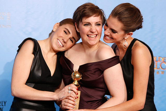 © Reuters/Lucy Nicholson Schauspielerinnen der Serie "Girls", Lena Dunham, Allison Williams und Zosia Mamet