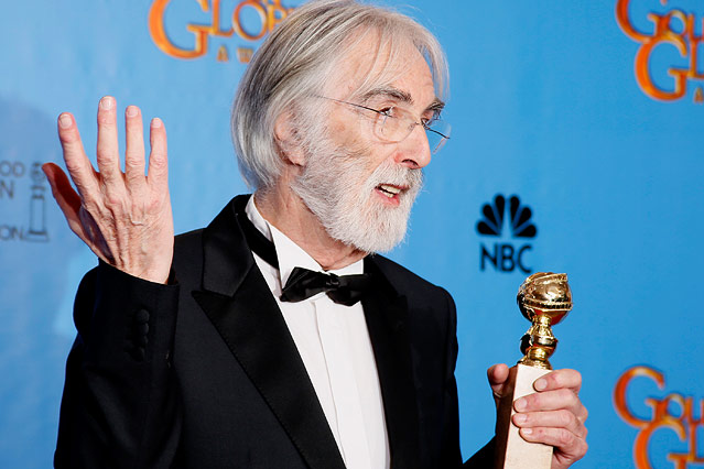 © Reuters/Lucy Nicholson Director Michael Haneke mit dem Golden Globe Award