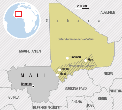Karte von Mali