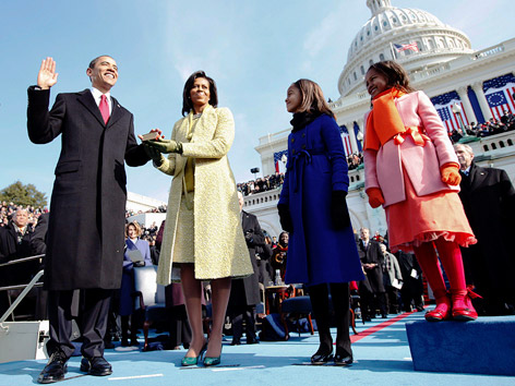 © APA/EPA/Chuck Kennedy/Pool US-Präsident Barack Obama bei seiner Angelobung in 2009