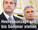Bundeskanzler Faymann und Vizekanzler Spindelegger im Ministerrat