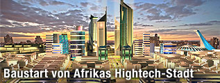 Rendering der Konza Technology City