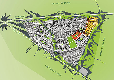 Rendering der Konza Technology City