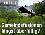 Haus auf einer Wiese