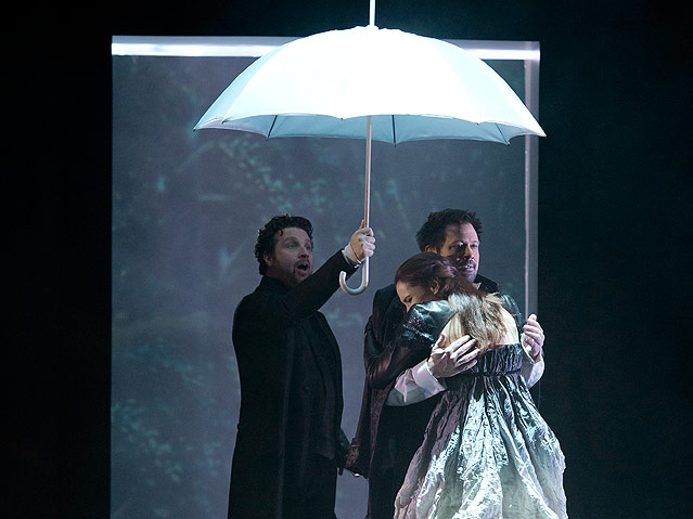 © Monika Rittershaus Jeremy Ovenden (Tigrane), David Daniels (Radamisto) und Sophie Karthäuser (Polissena)